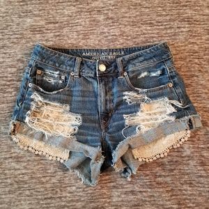 American Eagle Hi-Rise Festival Shorts Sz 6